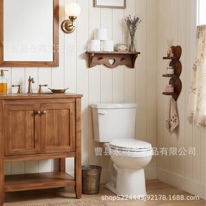 Étagère murale en bois en forme de cœur Yongming, support de rangement en bois massif pour cuisine, salon, salle de bain - Product Image 2