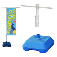 Sistema de Banderas Multiusos de 3m con Base Modular para Tiendas Minoristas, Eventos y Promociones de Temporada