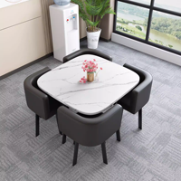 Table à manger ronde de luxe et 4 chaises, ensemble de table à manger moderne pour restaurant et café, mobilier de qualité supérieure à prix abordable