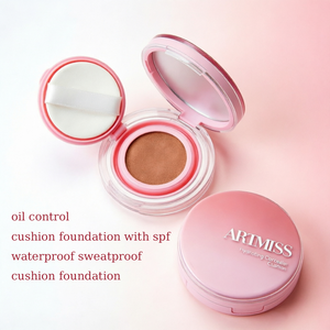 OEM Sunscreen Cushion <b>Foundation</b> SPF50+ Oil Control Waterproof BB Cushion Custom Shades Private Label Cosmetics - Product Image 4