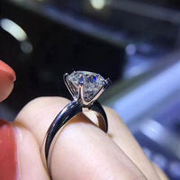 Bijoux de fiançailles en argent Sterling 925 cadre classique coupe ronde Zircon cubique femmes bague de mariage