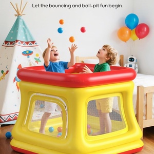 Castillo Inflable Redondo de PVC de Alta Calidad con Barandilla de Seguridad, Casa de Juegos para Bebés, Juguete de Gateo para Niños - Product Image 4