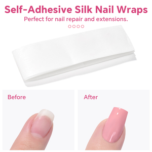 KADS Self-Adhesive Silk&Fiberglass Nail <b>Wraps</b> <b>White</b> Professional Repairing Nail Fiber DIY Manicure Tool Nail Form Extension Tool - Product Image 3