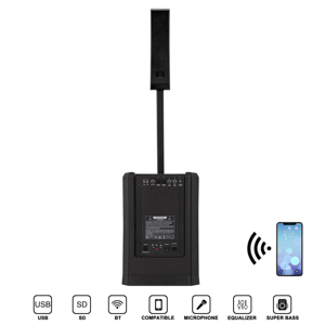 Chuyên nghiệp hoạt động mảng Cột loa PA Loa 12 "1.1 kênh bên ngoài thiết kế không dây <span class=keywords><strong>DSP</strong></span> tính năng Đảng karaoke hệ thống - Product Image 4