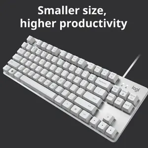 Adecuado para <span class=keywords><strong>Logitech</strong></span> <span class=keywords><strong>K835</strong></span> 84 teclas RGB retroiluminado Mini teclado de escritorio para juegos con cable con teclas reemplazables Bus serie Universal - Product Image 4