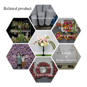 Rosas de Seda Rosa Pálido y Amaranto en Cascada, Esfera Floral Lujosa para Decoración de Bodas - Product Image 5