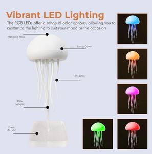 Wholesale Eco-Friendly Cute LED Jellyfish Night <b>Light</b> Dimmable Touch Rechargeable Table Lamp Decor for Bedroom Living Room Gifts - Product Image 4