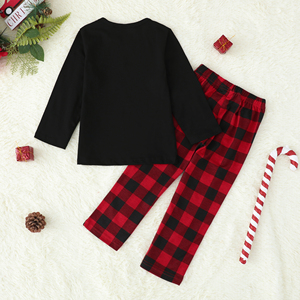 Pyjamas de Noël décontractés en coton pour bébés garçons et filles, et tenues assorties pour la famille, respirants, vente en gros - Product Image 3
