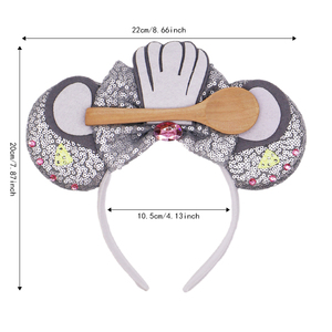 Diadema de Orejas de Ratón para Cocinar, Gorro de Chef y Cuchara, <span class=keywords><strong>Disfraz</strong></span> de Dibujos Animados, Diadema para Fiestas, Juego de Roles, Accesorio para la Cabeza MH049 - Product Image 6