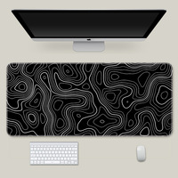 Tapis de souris personnalisé à bords cousus étendus pour clavier Tapis de souris pour ordinateur portable de bureau avec base antidérapante