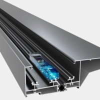 Fenêtres coulissantes en verre flottant trempé Low-E à triple et double vitrage insonorisé, avec profil en alliage d'aluminium haute performance et durable