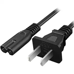 CHENGKEN 2 Pin Kabel Daya Standar 250V untuk TV PS4 PS5 Monitor UL 2 Cabang Ac Kabel Daya Kabel Ekstensi Daya