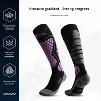 Chaussettes de compression en tricot chaudes pour l'hiver, pour hommes et femmes, pour le ski professionnel, le cyclisme, l'alpinisme, la course à pied