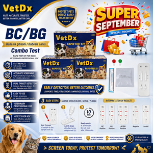 VetDx Babesia Gibsoni Babesia <span class=keywords><strong>Canis</strong></span> 2 en 1 Combo Prueba Rápida BC BG Kit de Prueba para Perros - Product Image 1
