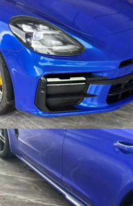 ชุดแต่งรอบคันสำหรับ <span class=keywords><strong>Porsche</strong></span> <span class=keywords><strong>Panamera</strong></span> 971.1 ปี 2017-2020 รุ่นปรับโฉมเป็น 971.2 ปี <span class=keywords><strong>2023</strong></span> สไตล์ <span class=keywords><strong>Turbo</strong></span> <span class=keywords><strong>S</strong></span> พร้อมกระจังหน้า ฝากระโปรง กันชน แบบ Plug and Play - Product Image 6