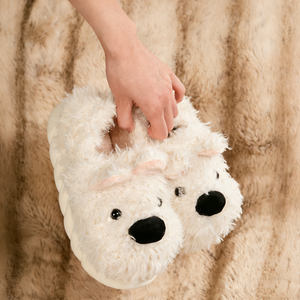 Pantoufles en laine West Highland créatives en gros, mignonnes pantoufles en laine <span class=keywords><strong>pour</strong></span> <span class=keywords><strong>petit</strong></span> <span class=keywords><strong>chien</strong></span>, confortables <span class=keywords><strong>pour</strong></span> la maison, lot de pantoufles en laine - Product Image 5