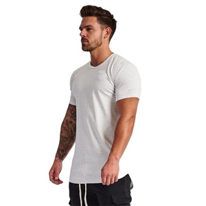 ที่มีคุณภาพสูงขายส่งพื้นฐานพิมพ์หน้าจอเสื้อยืดผ้าฝ้าย95% 5% อีลาสเทนเสื้อยืดโค้ง Hem - Product Image 1