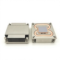 Radiateur CPU passif 1U OEM/ODM avec ailettes en aluminium et caloduc pour carte mère à socket LGA2011