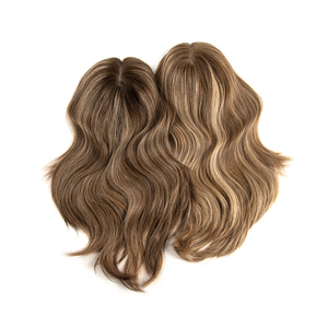 Jewish <b>Wigs</b> Customized Blonde 7x7inch Remy European Human Hair <b>Deep</b> <b>Wave</b> Women Fringe Toppers Bangs 130% Density Lace PU Base - Product Image 2