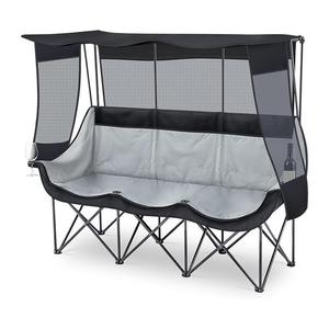 Chaise pliante moderne portable en métal pour les loisirs en plein air inclinable Canopy Triple Camping Dossier Sofa pour se prélasser au <span class=keywords><strong>soleil</strong></span> en plein air - Product Image 6