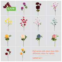 Fleurs synthétiques GNW en gros, roses artificielles pour la Saint-Valentin, fleurs artificielles en velours pour la décoration de mariage