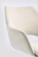 Mobilier de maison design moderne tissu français haute qualité velours/Sherpa fauteuil pieds en métal chaise de salle à manger pivotante