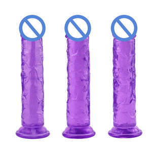 <span class=keywords><strong>Penis</strong></span> Palsu Kristal Transparan dengan Suction Cup untuk Masturbasi Wanita Tanpa Desain Telur Model TPE Berkualitas Tinggi WD2020 - Product Image 5