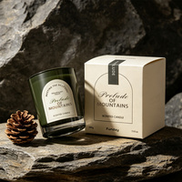 Bougie en cire de soja aromatique avec logo personnalisé, bougie parfumée en verre coloré, coffret cadeau de luxe pour les fêtes, cadeau de pendaison de crémaillère