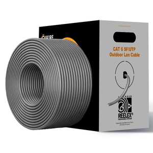 OWIRE Câble <span class=keywords><strong>Ethernet</strong></span> Cat6 en cuivre sans oxygène durable à blindage élevé Câble réseau extérieur SF/UTP pour la pose de murs - Product Image 3