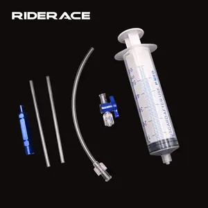 RIDERACE Bicycle Tubeless Tyre Sealant Injector Injection Tool Schrader Presta Valve Core Removal Tool Syringe Rubber Hose Kit