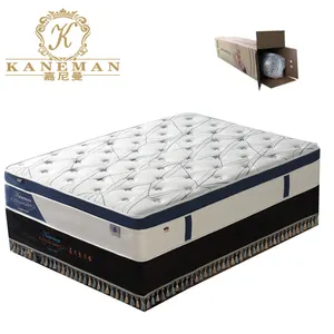 12 inch Colchones Luxury Memory Foam Pocket Spring Mattress Roll Up in Color Box Double Queen King Cheap Price Bed Mattress