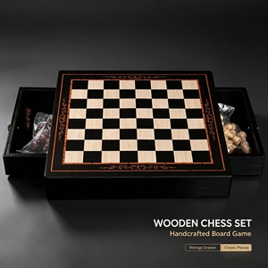 Nuevo Juego de Ajedrez Magnético de Madera Premium de Alta Calidad con Cajón de Almacenamiento, Juego de Mesa Educativo - Product Image 5