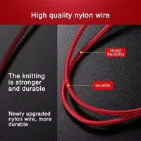 Câble USB de charge rapide universel 5 en 1 en nylon avec logo personnalisé 2,8A Type-C pour iPhone et ordinateur