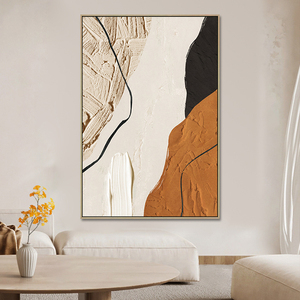 <span class=keywords><strong>Art</strong></span> mural moderne contemporain peinture abstraite grande taille peinte à la main couleur œuvre pour hôtel et <span class=keywords><strong>d</strong></span>écoration intérieure prend en charge la base en toile - Product Image 3