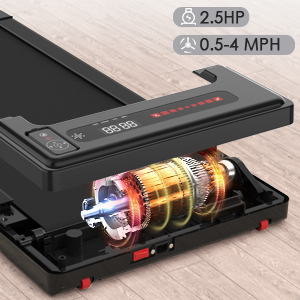 Q20 A + katlanır elektrikli ev koşu bandı Mini koşu bandı katlanır yürüyüş pedi masası düz kauçuk ahşap koşu bandı - Product Image 6