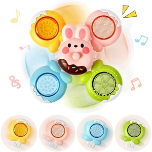 Cốc Hút Ngón Tay Bán Chạy Châu Âu Đồ Chơi Xoay Tròn Đồ Chơi Xoay Động Vật Dễ Thương Cho Trẻ Mới Biết Đi Lục Lạc Con Quay Tắm - Product Image 3