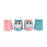 Ensemble d'assiettes en papier nuage jetables à disque de 9 pouces rose bleu argent pour les fêtes d'anniversaire des enfants avec canard et gobelet en papier