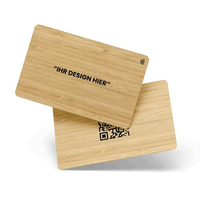 Carte-clé RFID en bois personnalisée, mini-étiquette 13,56 MHz 1K pour hôtels, complexes hôteliers, serrures intelligentes, écologique, étanche, gravée au laser