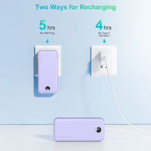 พาวเวอร์แบงค์ 12000mAh 22.5W ชาร์จเร็ว พร้อมปลั๊กและสาย AC สีม่วง - Product Image 4