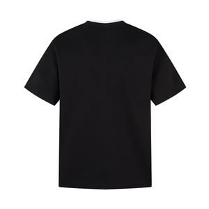 Nouveau T-shirt d'été deux couches deux pièces minimaliste 100 % coton basique à manches courtes coupe classique pour homme imprimé respirant personnalisé - Product Image 4