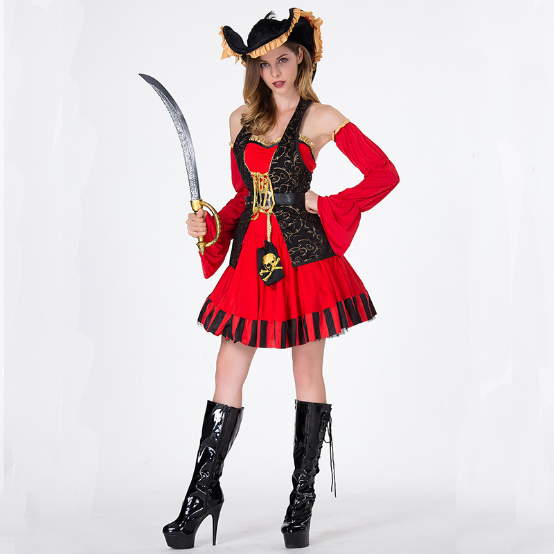 Pirate Queen Adult Costume Female Uk Size 10 14