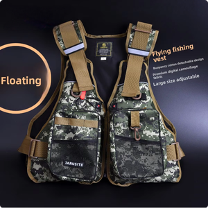 Gilet de sauvetage de pêche au camouflage numérique léger FLI <span class=keywords><strong>FISH</strong></span> <span class=keywords><strong>VEST</strong></span> avec flottabilité - Product Image 1