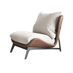 Ghế bành phòng khách phong cách Bắc Âu hiện đại sang trọng, ghế sofa nghỉ ngơi, ghế thư giãn đơn có đệm chân, nội thất gia đình đang bán - Product Image 3