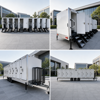 Remorque Sanitaire Mobile Autonome – Bloc d'Ablution Modulaire Préfabriqué Prêt à l'Emploi pour la Logistique, Déploiement Rapide sur Site, Écologique