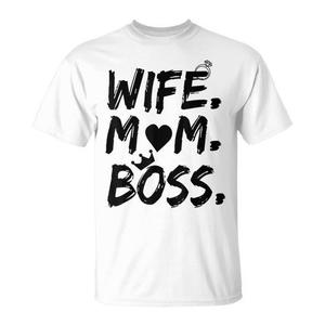 Camiseta Wife Mom Boss, regalo del día de la madre para mujeres - Product Image 1