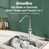 Briwellna 3.2kW acier inoxydable 304 robinet d'eau chaude électrique chauffe-eau instantané robinet bec Flexible salle de bain hôpital unique