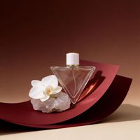 Botol Semprot Parfum Kaca Segitiga dengan Logo Kustom Pabrik dan Botol Isi Ulang Parfum