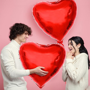 Globo de Helio en Forma de Corazón de 32 Pulgadas, Decoración para Fiestas, Colores Variados, Gráficos, Día de San Valentín, Bodas, Fiestas Generales - Product Image 3