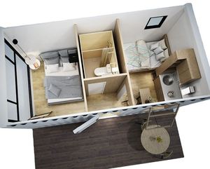 Low Cost Glass Prefab Mobile Flat Pack Coffee Shop Container Prefab House <strong>Reviews</strong> - Product Image 2