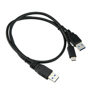 Dual-head Usb 3.0 To Type-c Data Cable 0.6m With Auxiliary Power Supply For Mobile <b>Phone</b> - Product Image 2